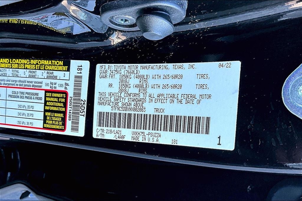 2022 Toyota Tundra Hybrid Platinum