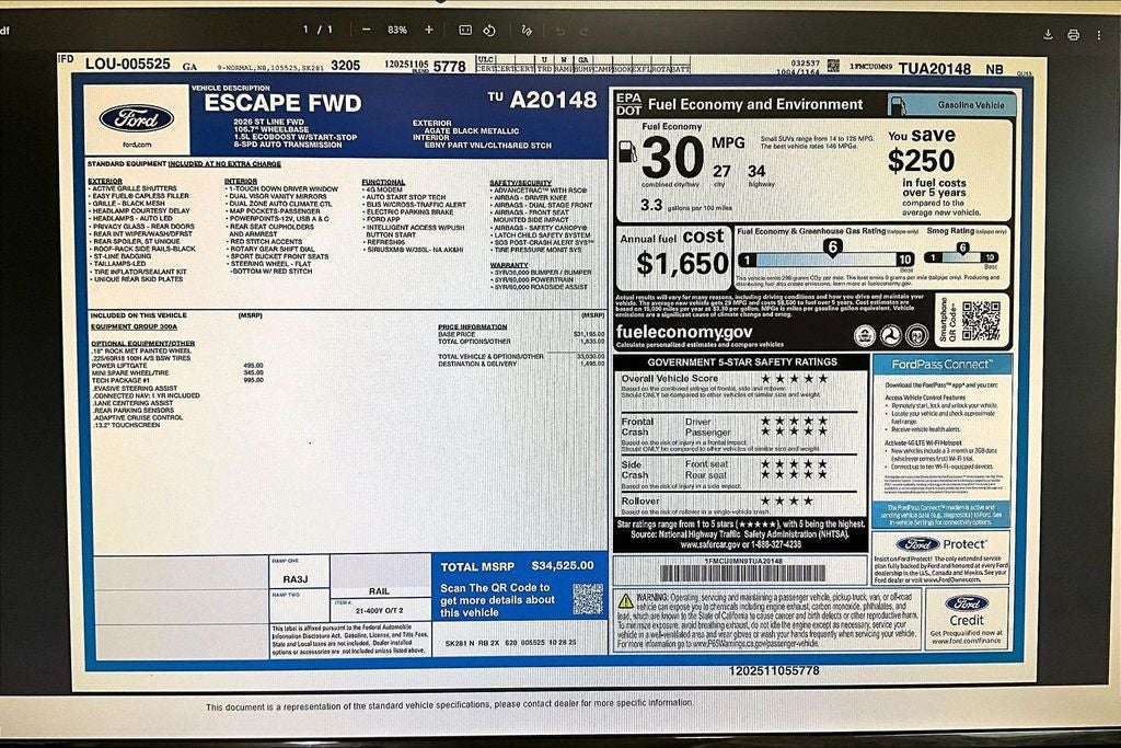 2026 Ford Escape ST-Line