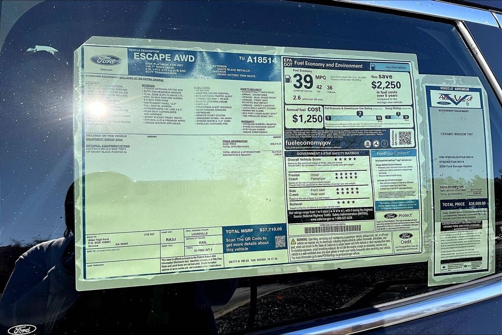 2026 Ford Escape Hybrid Platinum