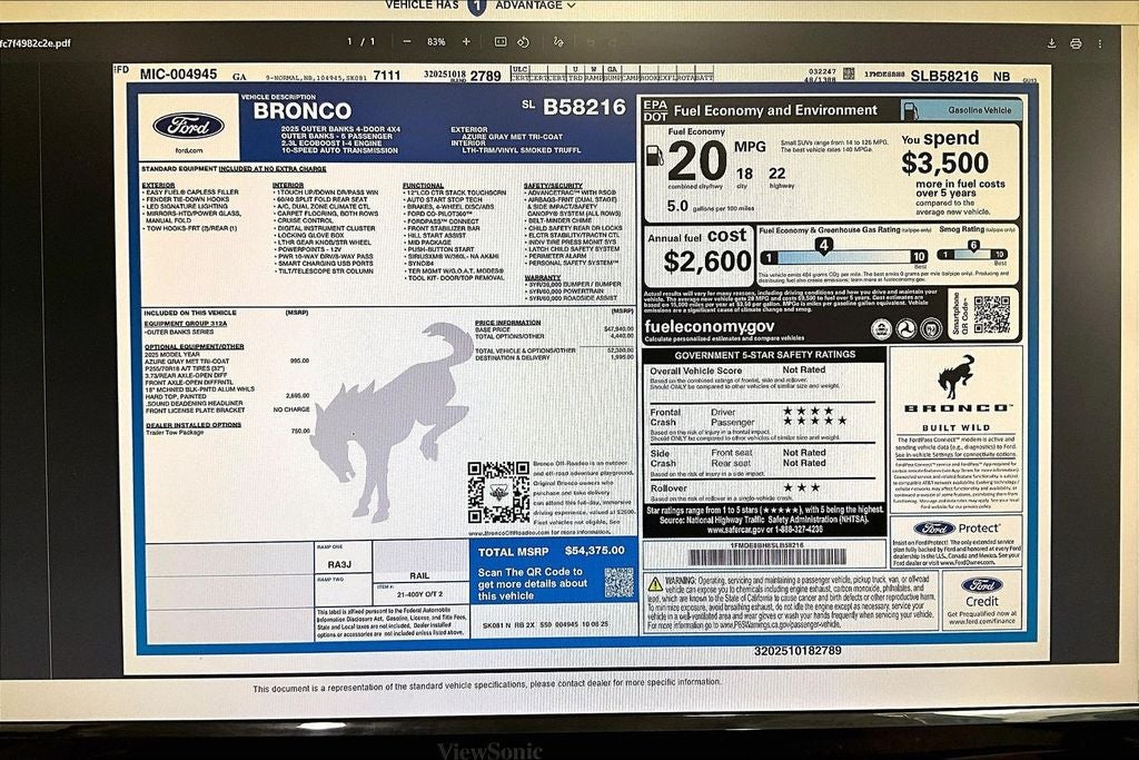 2025 Ford Bronco Outer Banks